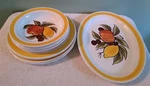 Vintage Sunfruit 4400 China Dish Lot Harmony House Jamaica Plates Bowls Platter. Fixed Price $79.99.