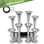 Ford Chevy Ram Toyota 12V 8 Trumpet Train Air Horn Kit Loud Truck Pickup. Fixed Price $85.19.