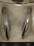 Rare Vintage Set Of 2 New Ford Super Deluxe Chrome Bumper Guards Nos. Fixed Price $75.80.