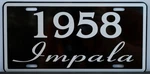 1958 Impala License Plate 283 348 Convertible Chevy Chevrolet Lowrider Custom. Fixed Price $23.90.