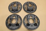 1963-1964 Corvette Z06 Front & Rear Vented Brake Drum Backing Plates J56. Fixed Price $3900.00.