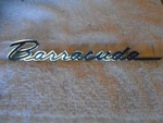 Nos 67 Mopar Plymouth Barracuda Formula Fender Emblem Badge Script # 2582878. Fixed Price $150.00.