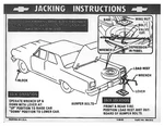 Jack Instructions Decal For 1964-1966 Chevy Chevelle Dated 3-26-23 Gm# 3841915. Fixed Price $16.98.