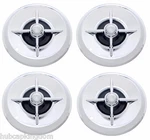New 15" Lancer Style Flipper 4-BAR Hot Rod Custom Chrome Hubcaps Wheelcovers Set. Fixed Price $267.70.