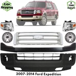 Front Bumper Cover Fascia & Headlight Assembly Kit 2007-2014 Ford Expedition. Fixed Price $485.50.