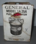 Nos Vintage General Fuel Oil Filter Model 1A-25A 30-60GPH Inline Particle. Fixed Price $40.00.