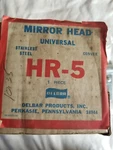 Vintage Delbar HR-5 Convex 5-5/8" Dia. Stainless Steel Mirror Head. Fixed Price $32.95.
