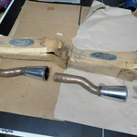 Nos 1965 66 Ford Mustang Gt Pair Exhaust Trumpet Pipe,. Fixed Price $255.00.