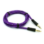 Purple Braided Aux Cable Car Stereo Wire Audio Speaker Cord For Smartphones. Fixed Price $9.49.