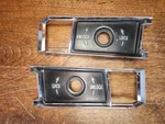 Pair Oe 1968-77 Corvette Door Release Handle / Lock Knob Bezels CV-1007 CV-1008. Fixed Price $20.00.