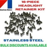 1975-1980 Amc Pacer Headlight Trim Ring Retainer Bucket Screws Stainless Steel. Fixed Price $11.16.