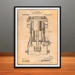 1919 Chevrolet Internal Combustion Engine Patent Print Art Drawing Poster. Fixed Price $17.95.