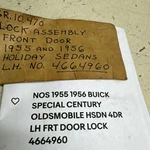 Gm 4664960 Lock Assembly Lh Front Door 1955-56 Buick & Olds (see Desc Fit) Nos. Fixed Price $55.00.