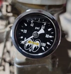 Mooneyes Direct Fit 100LB Pressure Gauge Liquid Filled Drag Racing Hot Rod. Fixed Price $59.99.