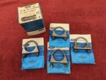 Nos 68 69 70 71 72 Mustang Cougar Boss D1AZ-5A231-A Ford Logo Exhaust Clamp Set. Fixed Price $129.95.