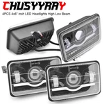 4PCS 4X6'' Inch Chrome Led Headlights Rectangular Replacement Hi/lo Beam Lamps. Fixed Price $101.99.