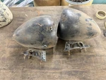 1937 Dodge Headlights Buckets Stands Pair Coupe Sedan Convertible. Fixed Price $150.00.