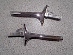 56-58 C1 Corvette Lh/rh Door Pillar Posts-serrated-gm #3754011/3754012-RECHROMED. Fixed Price $1499.95.