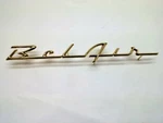 Quarter Panel Emblem Script 1955 1956 Chevy Gold. Fixed Price $34.95.