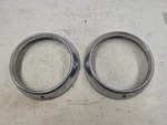 Original 1951 Ford Headlight Bezels 1A-13045-B Trim. Fixed Price $85.00.