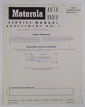 1950S Motorola Auto Radio Service Manual # NH2AC/NASH AC-152 Supplement B. Fixed Price $5.86.