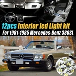 12PC Car Interior Led White Light Bulb Kit For 1981-1985 Mercedes-benz 380SL. Fixed Price $17.59.