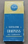 Vintage Taylor Navigator Compass 2957 White Auto Marine Open Box* Made Usa. Fixed Price $59.95.
