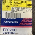 Engine Oil Filter Acdelco PF970C Sold Separately. Fixed Price $8.30.