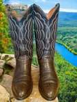 J Chisolm Boots Brown Shrunken Bull Shoulder 927 New Heel Caps Sz 10-D 1275-2500. Fixed Price $179.00.