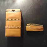 Leather Cigar Case/holder With Gilded Metal Princess Gardner Lighter Too!!!. Fixed Price $88.00.