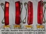 Rambler Rebel Station Wagon + Taillight Lenses & Gasket 1967 NOS.3207552, 53. Fixed Price $29.99.