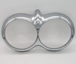 1958-1960 Corvette Chrome Headlight Bezels Pair New With Minor Blemishes. Fixed Price $139.00.