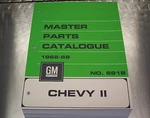 Chevy Ii Nova Master Parts Catalog - July 69 Printing. Fixed Price $179.95.