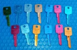 B-46 J Cole Brand Key Blanks, Locksmith Set Of 13 Bin. Fixed Price $26.00.