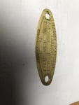 Jaguar XK120 MK7 Lucas Generator C45 Special Equipment Brass Id Tag Dated 1/51. Fixed Price $119.95.