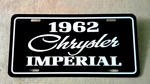 1962 Chrysler Imperial License Plate Car Tag ......all Other Years Available. Fixed Price $19.97.