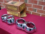 58 Chevrolet Impala Nos Gm Chrome Parking Light Housings Pt 3751047 & 3751048. Fixed Price $900.00.