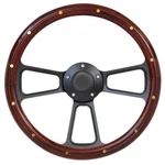 14" Mahogany Wood Steering Wheel W/ Black Horn Ford Car Truck. Fixed Price $180.33.