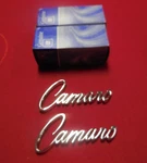 Two Nos 1968 - 69 Chevrolet Front Fender "camaro" Script Emblems 3916660. Fixed Price $160.00.