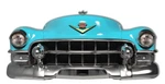 Blue 1953 Cadillac El Dorado Grille / Front End Flat Metal Sign - 24" X 10". Fixed Price $44.99.