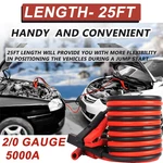 25FT Jumper Cables Gauge 5000AMP,AUTOMOTIVE Booster For Car Van. Fixed Price $64.40.