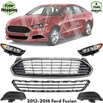 Front Grille Assembly & Headlight Kit 2013-2016 Ford Fusion. Fixed Price $357.08.