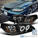 Black Fits 94-98 Ford Mustang Cobra Gt Led Halo Projector Headlights Left+right. Fixed Price $139.95.