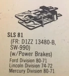 Brake Light Switch Gp Guaranteed Parts SLS81. Fixed Price $16.60.