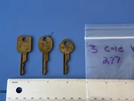 Vintage Cole National Keys, B48 A, B49 B, B43 D. Fixed Price $12.50.
