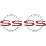 1964 Chevrolet Impala; "ss" Quarter Panel Emblems; With Hardware; Pair; Gm. Fixed Price $48.99.