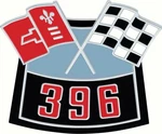1965-69 Chevrolet 396 Crossed Flags Air Cleaner Emblem Die-cast 3874908. Fixed Price $76.15.