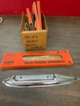 1949 1950 Ford Fuel Door Guard Rear Fender Ornament Trim Nos 322. Fixed Price $19.99.