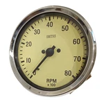 Classic Car Smiths Replica Tachometer 80 Rpm X100 Black & Magnolia Finish Gauges. Fixed Price $38.25.