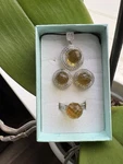 Burmese Amber Multifaceted Epr Set Earring, Pendent And. Fixed Price $69.00.